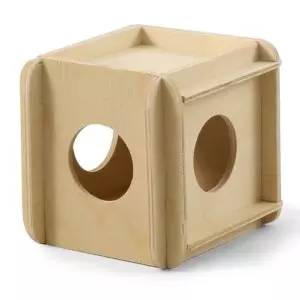 Игрушка-кубик для мелких животных деревянный 115*100*100мм