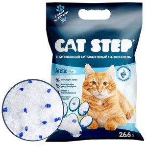 Купить Наполнитель впитывающий силикагелевый CAT STEP Arctic Blue 26,6 л